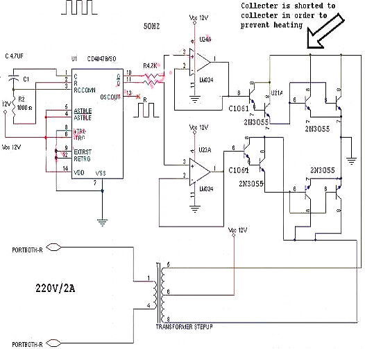 12v升220v升壓電路圖