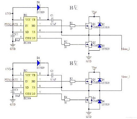 PWM驅動MOS管H橋電路