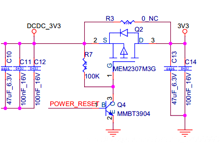 PMOS管 電源開關 電路