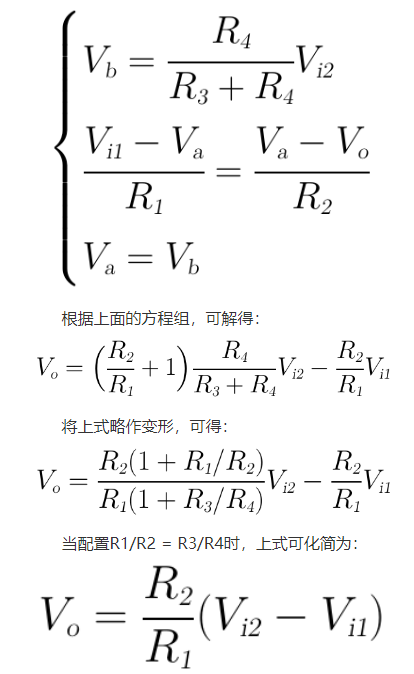 運放減法器